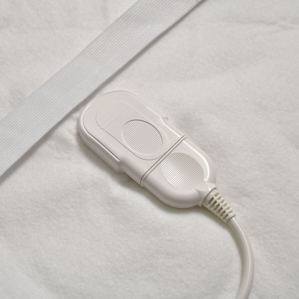 Luxury Sherpa Electric Heated Blanket Topper - Dual Controller, Quad Zone, 6 Temp Settings (200x160 cm) - White_7819280_9