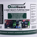 Omni Guard Water-based, Quick Drying - Low Odour Satin Finish Paint (2.5Lt) - Black