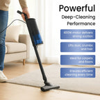 Handheld Vacuum Cleaner with Dust Storage Capacity and HEPA Filter (400W) - Black