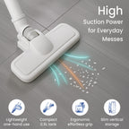 Handheld Vacuum Cleaner with Dust  Tank Storage Capacity and HEPA Filter (400W) - White
