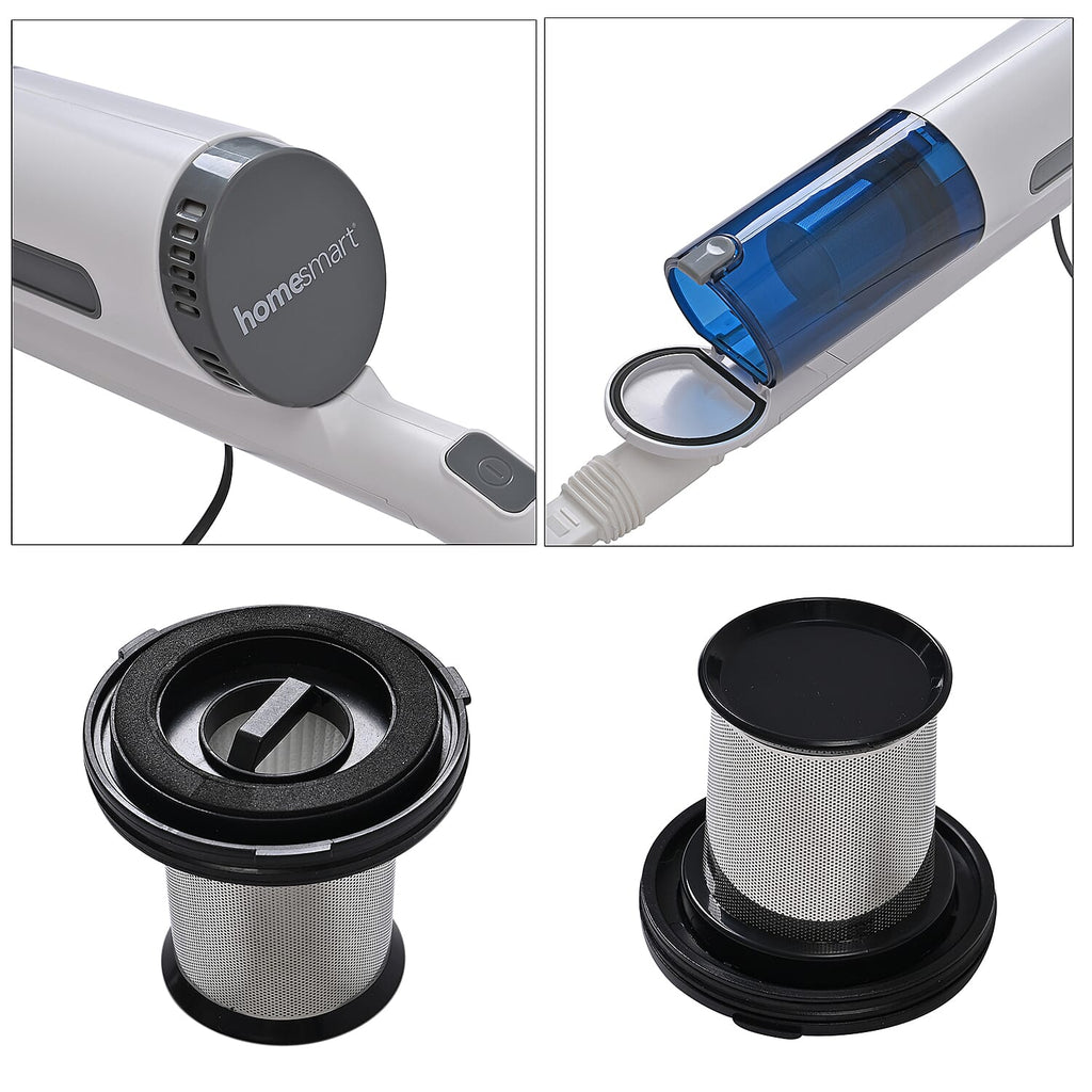 Handheld Vacuum Cleaner with Dust  Tank Storage Capacity and HEPA Filter (400W) - White