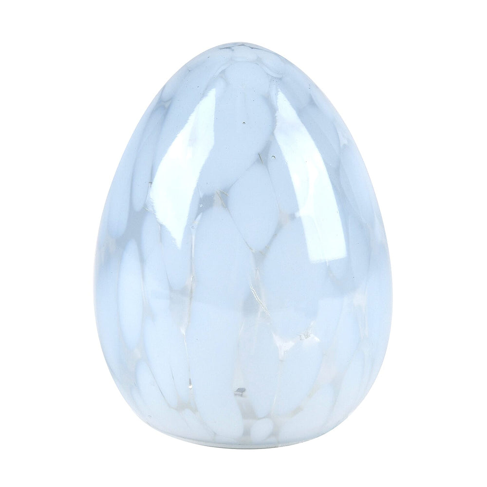 Ambient Egg Glass LED Lamp with String Lights (3xAAA Battery not inc.) - Light Blue