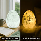 Ambient Egg Glass LED Lamp with String Lights (3xAAA Battery not inc.) - Light Green