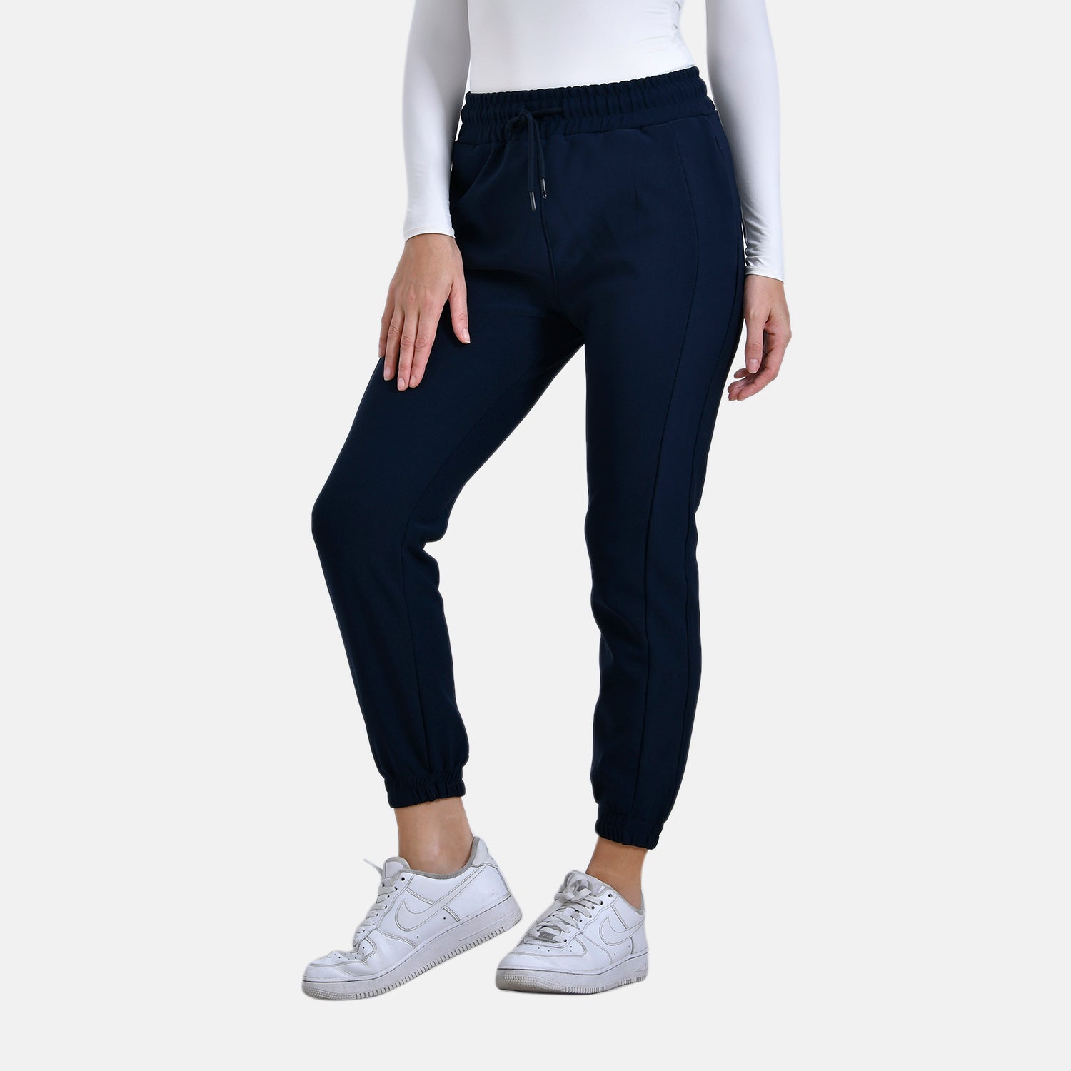 La Marey Casual Elasticated Joggers (Size 12 to 14) - Navy_7830093_2
