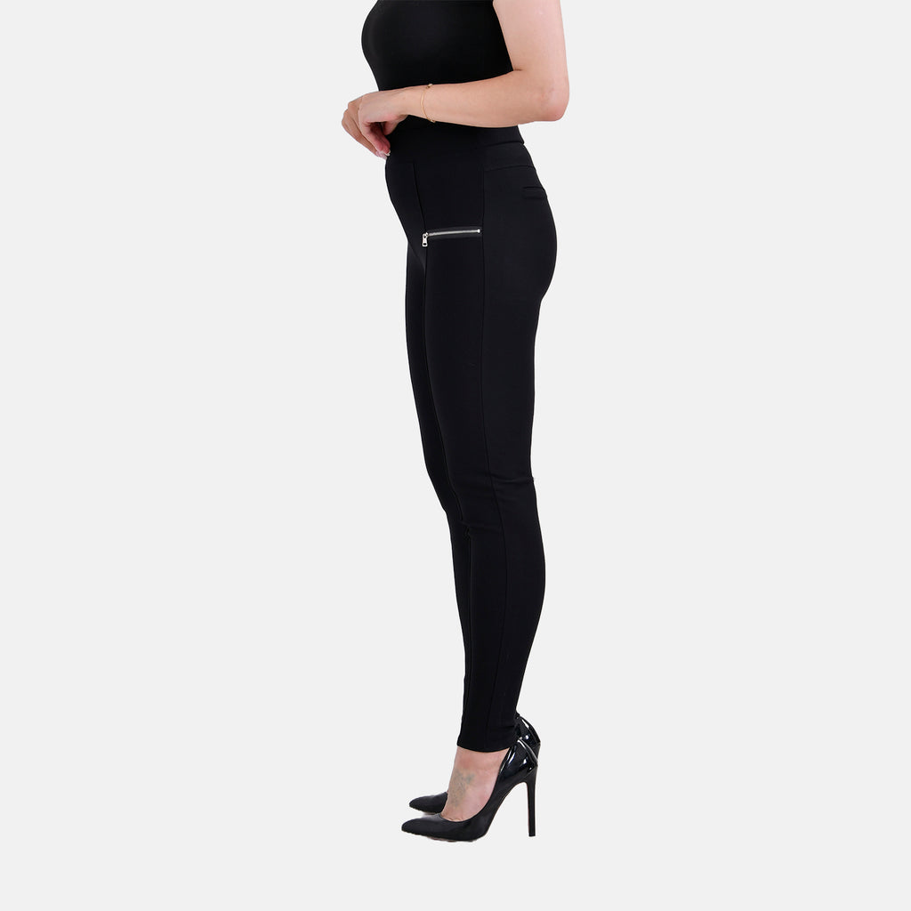 La Marey Ponte Trouser with Zipper (Size 8 to 10) - Black_7831399_2