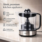 Homesmart Electric Juicer - 2 Squeezers, Pulp Filter, Large Jug, Anti Slip Feet