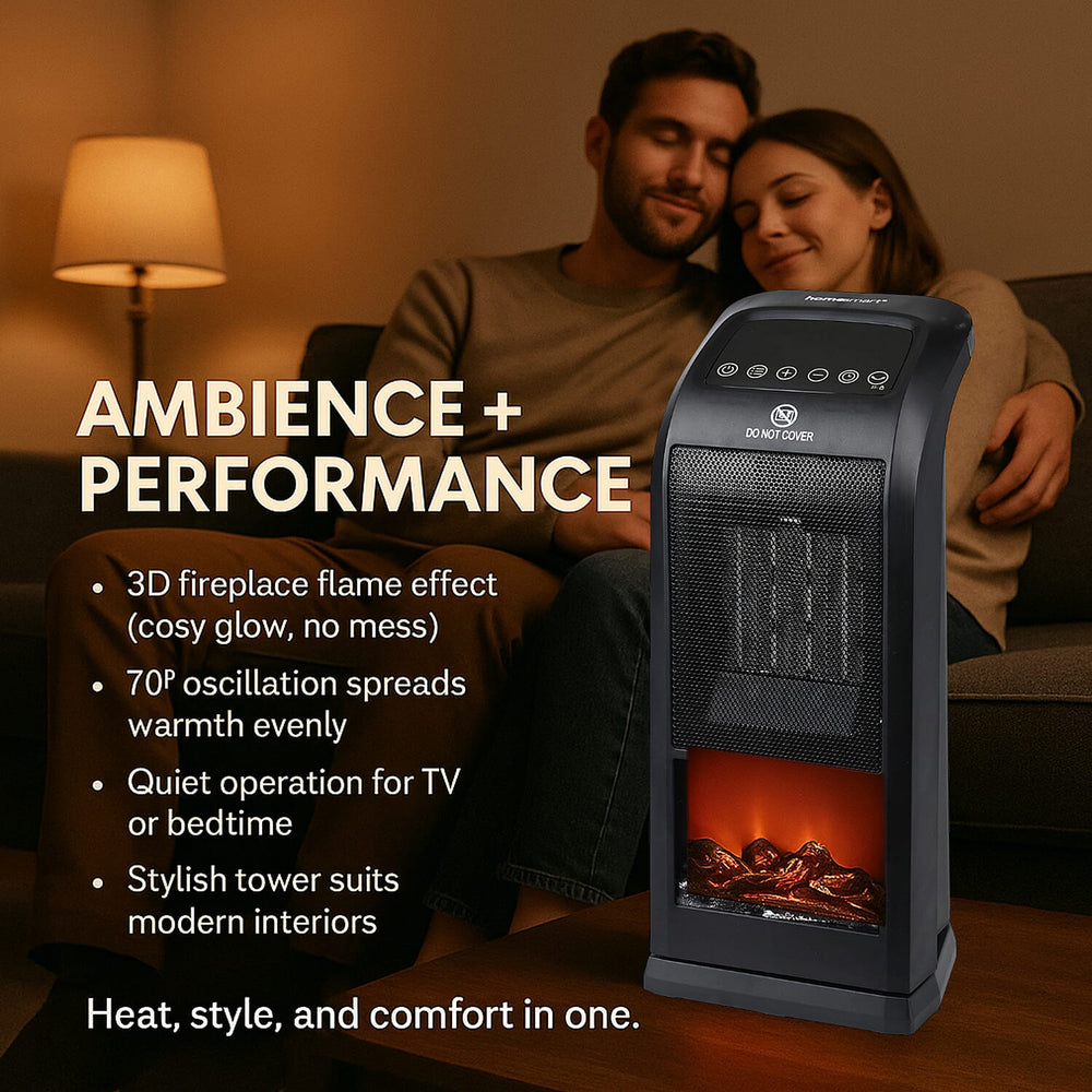 Ceramic Heater with Remote Control (Power 1800W) - Black