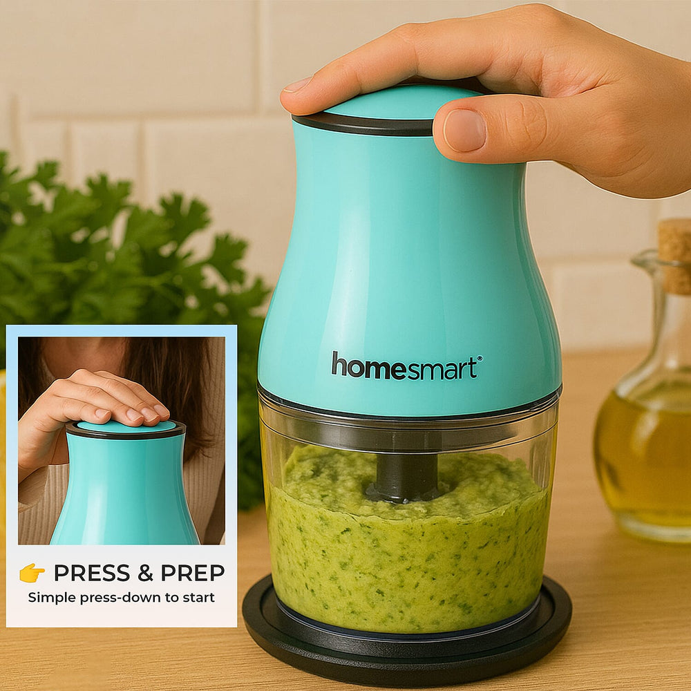 Electric Food Processor and Blender 600ml - Turquoise
