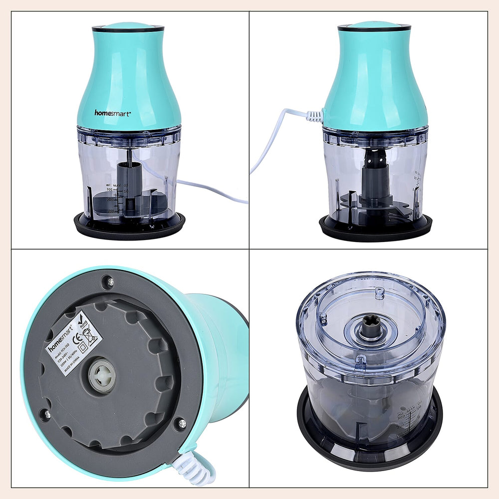 Electric Food Processor and Blender 600ml - Turquoise