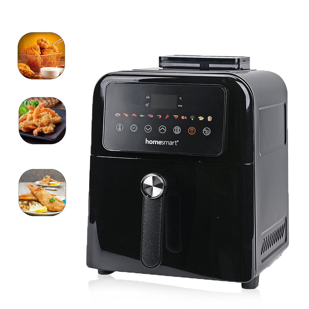 Homesmart Digital Air Fryer with Window - Crisp, Roast, Bake, Toast - with Less Oil 60-200c 6L  (Appox. 25cm x 30cm - 10in x 12in)