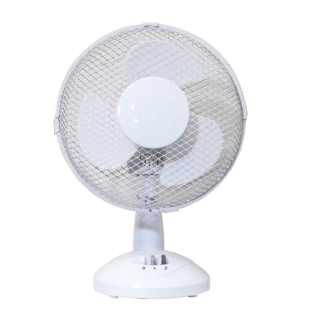 The Prem-I-Air 9Inch (23 cm) Oscillating Desktop Fan with 2 Speed Settings - White