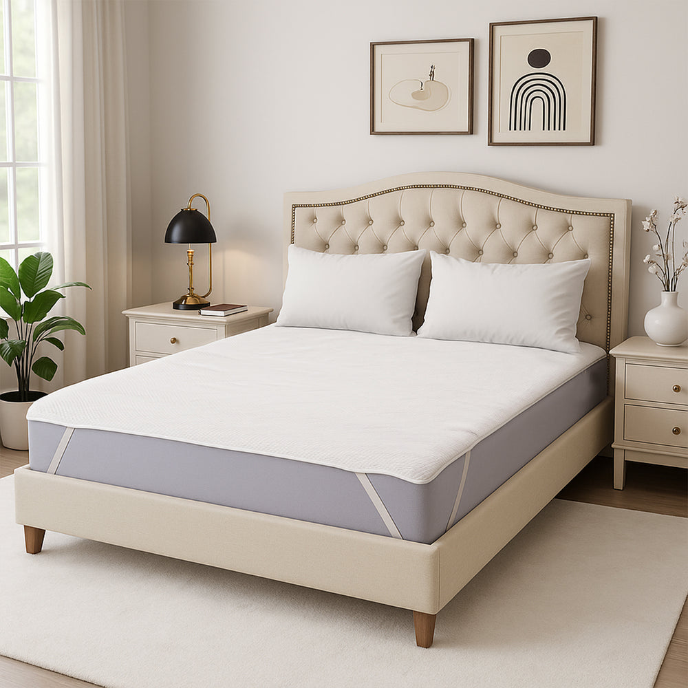 Memory Topper with Bamboo Fiber Cover (Size King, 200x150 cm) - White