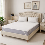 Memory Topper with Bamboo Fiber Cover (Size King, 200x150 cm) - White