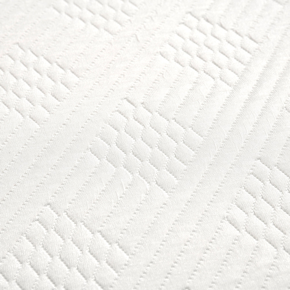 Memory Topper with Bamboo Fiber Cover (Size King, 200x150 cm) - White