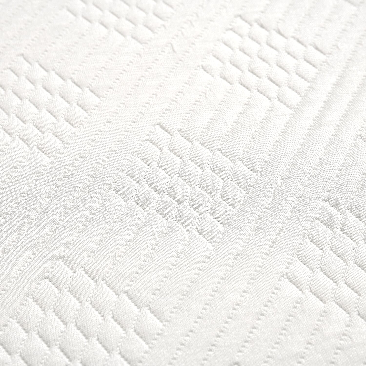 Memory Topper with Bamboo Fiber Cover (Size King, 200x150 cm) - White