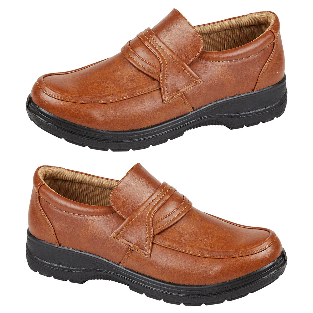 Charles Southwell DEREK Mens wide Fitting Slip on Shoe (Size 6) - Tan_7839097