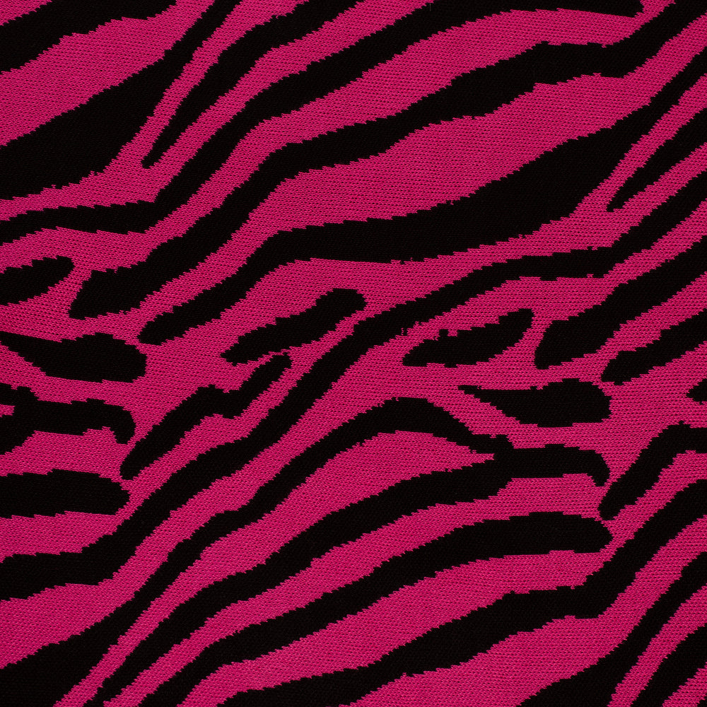 Wild Flower Viscose Zebra Pattern Jumper (Size 18 to 22) - Pink & Black_7839223_2