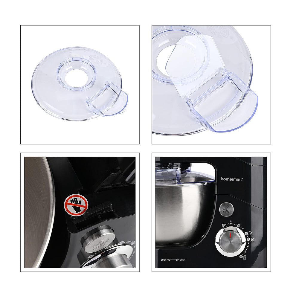 Multifunctional Electric Stand Mixer with 3 Attachments (4.5L stainless steel bowl , Power 800W) - Black