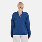La Marey Cotton Blend Round Neck Jumper (16 to 22) Navy_7841141_1