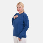 La Marey Cotton Blend Round Neck Jumper (16 to 22) Navy_7841141_2