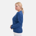 La Marey Cotton Blend Round Neck Jumper (16 to 22) Navy_7841141_3