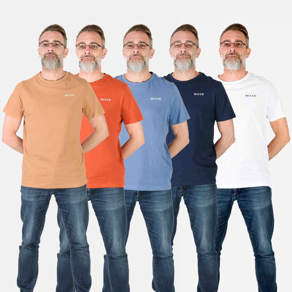 Set of 5 NICCE 100% Cotton Tee - Orange (Size L)_7848062
