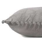 Set of 2- Solid Velvet Cushion Cover (Size 45x45 Cm) - Grey