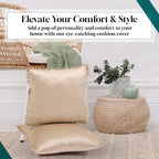 Solid Cushion Cover (Size 45x1 ) - Ivory