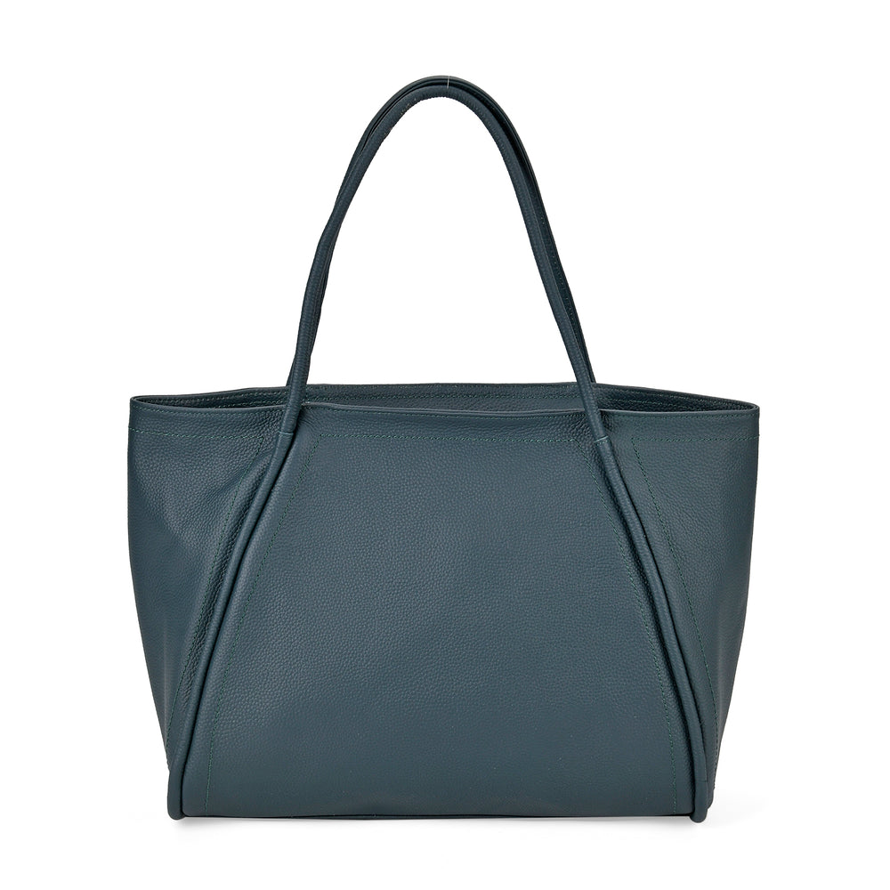 Designer Inspired- 100% Genuine Leather Oversized Tote Bag (Size 46x19x30 cm) - Teal_7850672