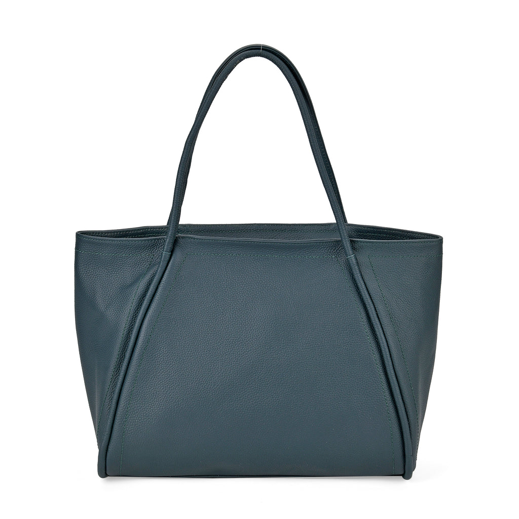 Designer Inspired- 100% Genuine Leather Oversized Tote Bag (Size 46x19x30 cm) - Teal_7850672