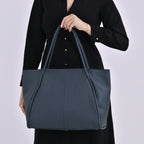 Designer Inspired- 100% Genuine Leather Oversized Tote Bag (Size 46x19x30 cm) - Teal_7850672_2