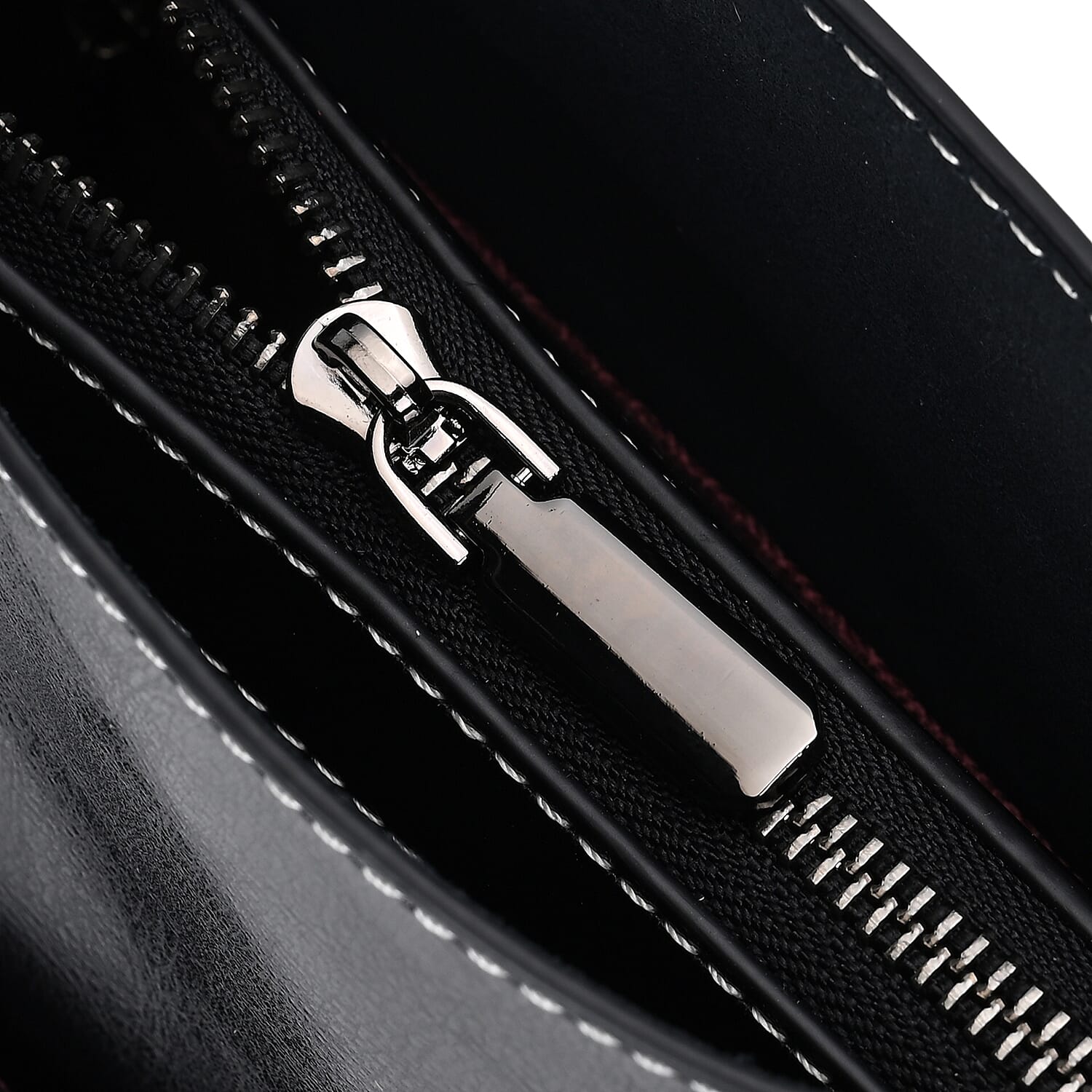 Stylish Genuine Leather Everyday Tote Bag with Adjustable Strap - Black