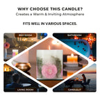 Botanical Pillar Candles with floral design (440 Gms) - Multi Color_7853533_5