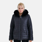 La Marey Reversible Coat with hood - Black_7854633_2