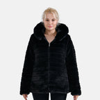 La Marey Reversible Coat with hood - Black_7854633_5