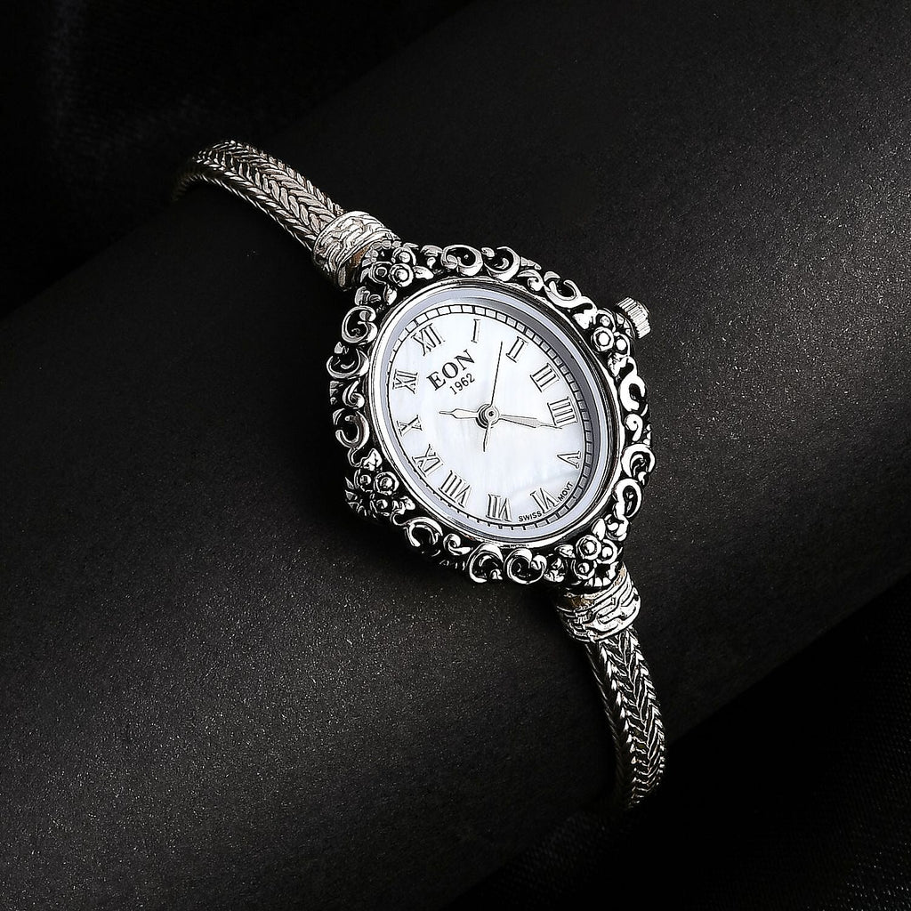 Royal Bali Collection Sterling Silver Tulangnaga Chain Bracelet Watch (Size - 8), Silver Wt. 15.84 Gms._7856836_1