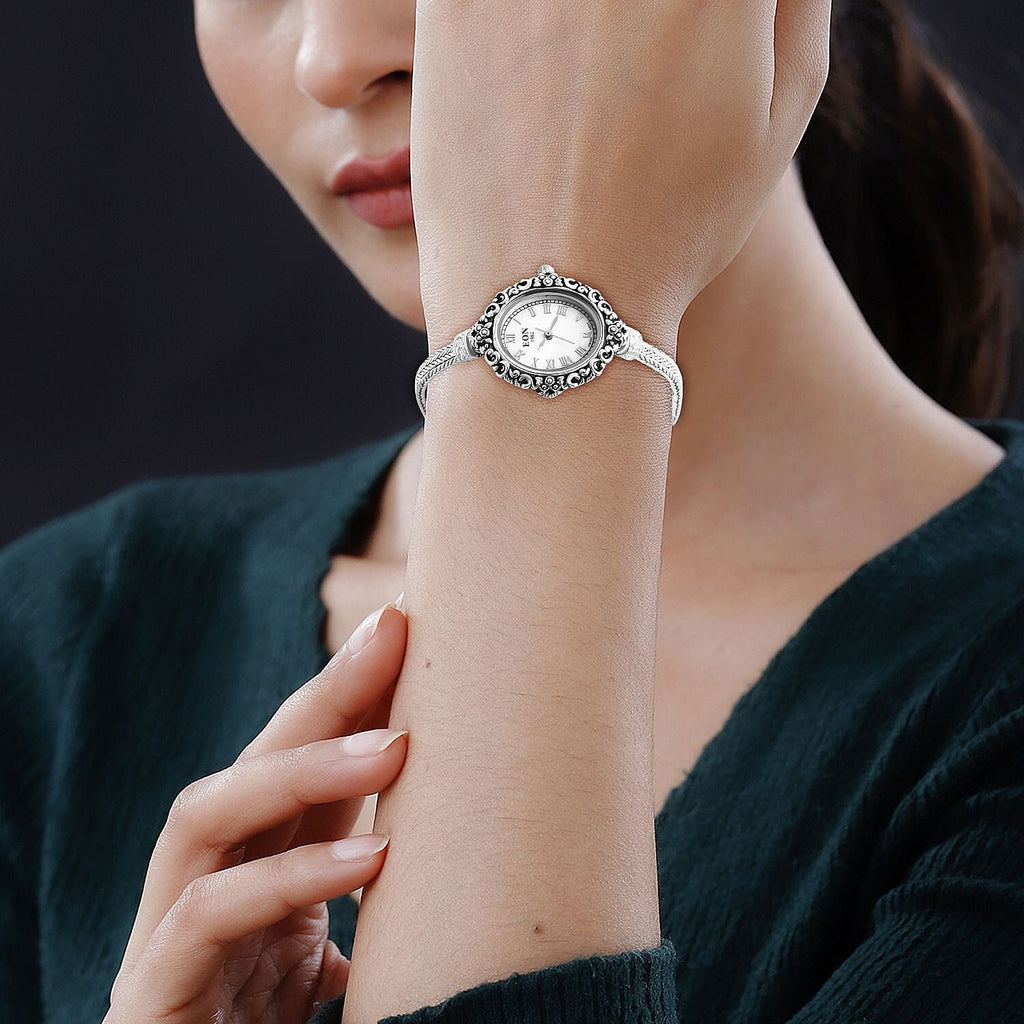 Royal Bali Collection Sterling Silver Tulangnaga Chain Bracelet Watch (Size - 8), Silver Wt. 15.84 Gms._7856836_2