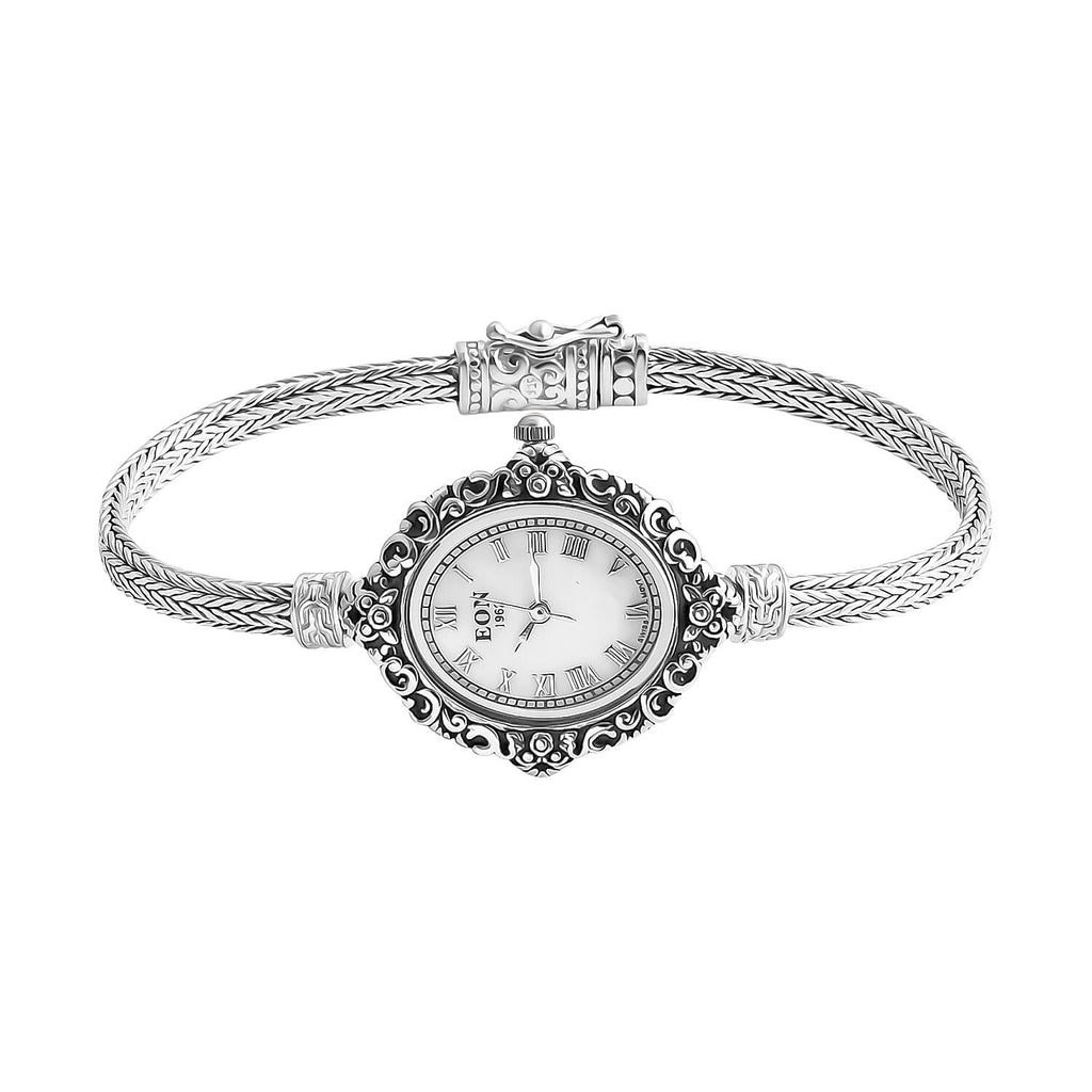 Royal Bali Collection Sterling Silver Tulangnaga Chain Bracelet Watch (Size - 8), Silver Wt. 15.84 Gms._7856836_3