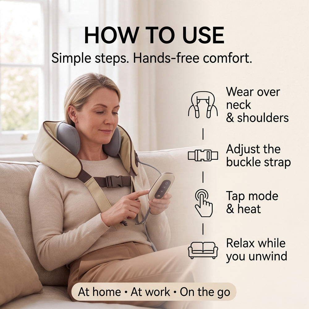 Shoulder and Neck Massager with Heating Mode- (2000 mAh Battery)_7857837_1