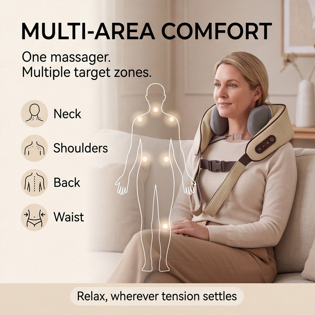 Shoulder and Neck Massager with Heating Mode- (2000 mAh Battery)_7857837_3