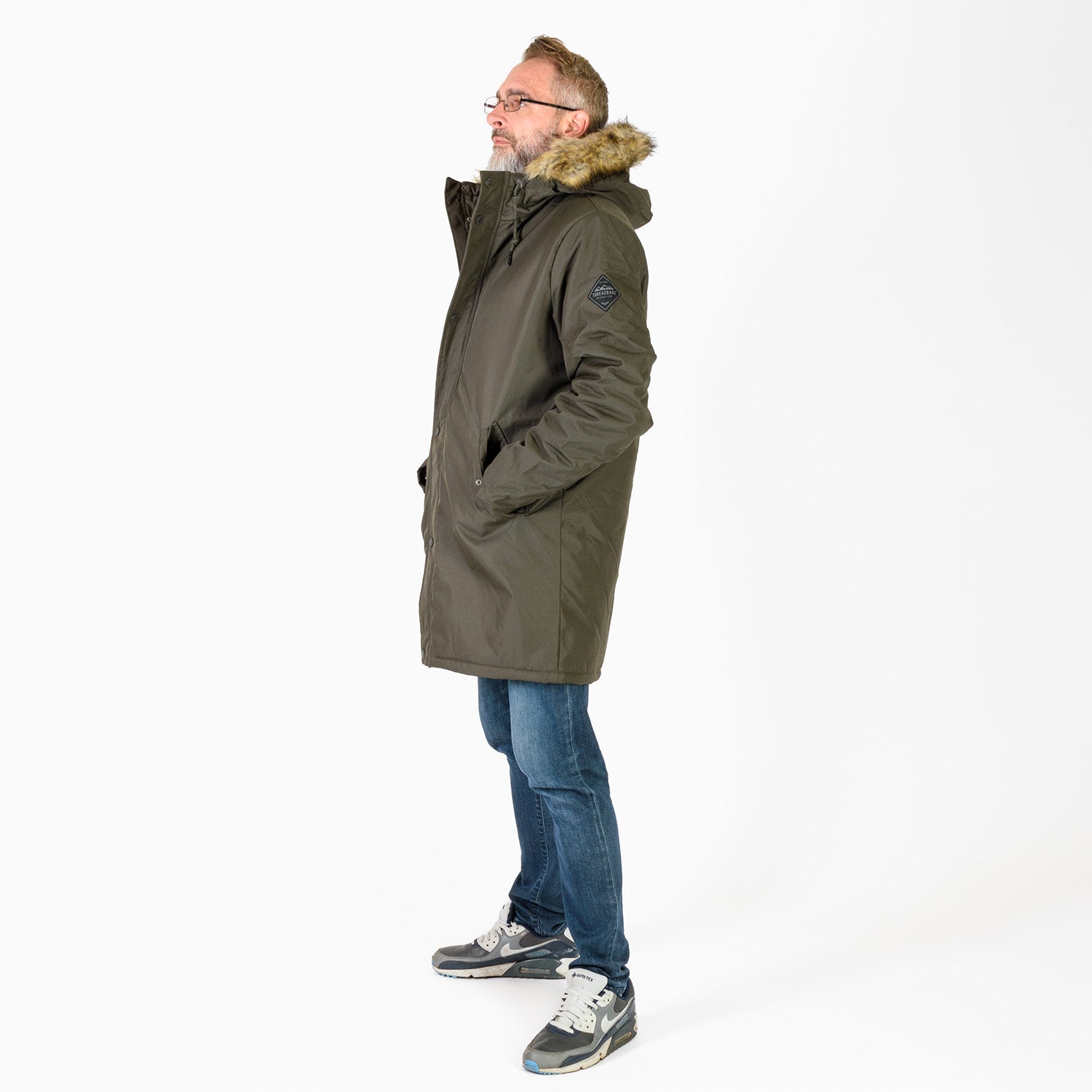 Threadbare Polyester Woven Jacket (Size 1x1 cm) - Khaki_7860928_1