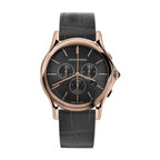 EMPORIO ARMANI Swiss Made Quartz Mens Watch in Leather_7887198_2