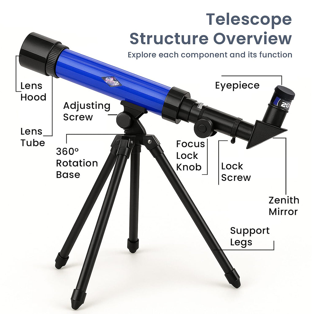 Astro-Observation Telescope With 3 Different Magnifications 20x 30x 40x
