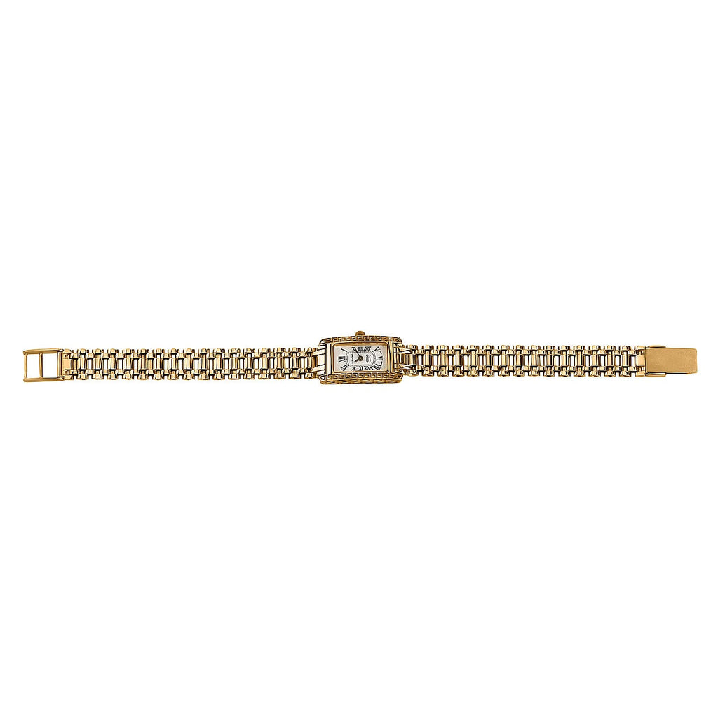 JCK Vegas 2024 - 9K Yellow Gold Swiss Movt. Watch with Sapphire Glass Gold Wt. 25.66 Gms - Rectangle