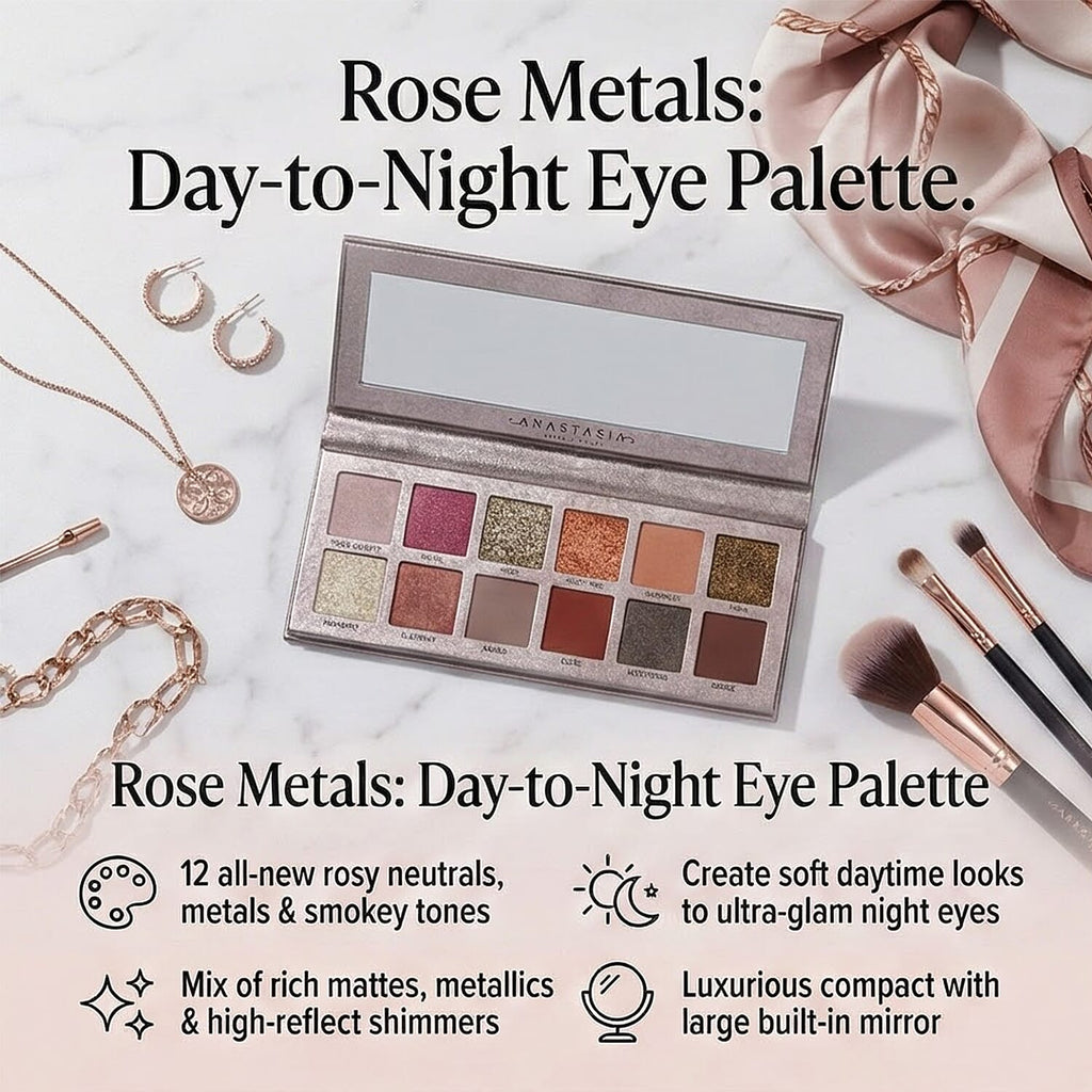 CLOSEOUT DEAL - Brand New Launch- Anastasia Beverly Hills Rose Metals Palette