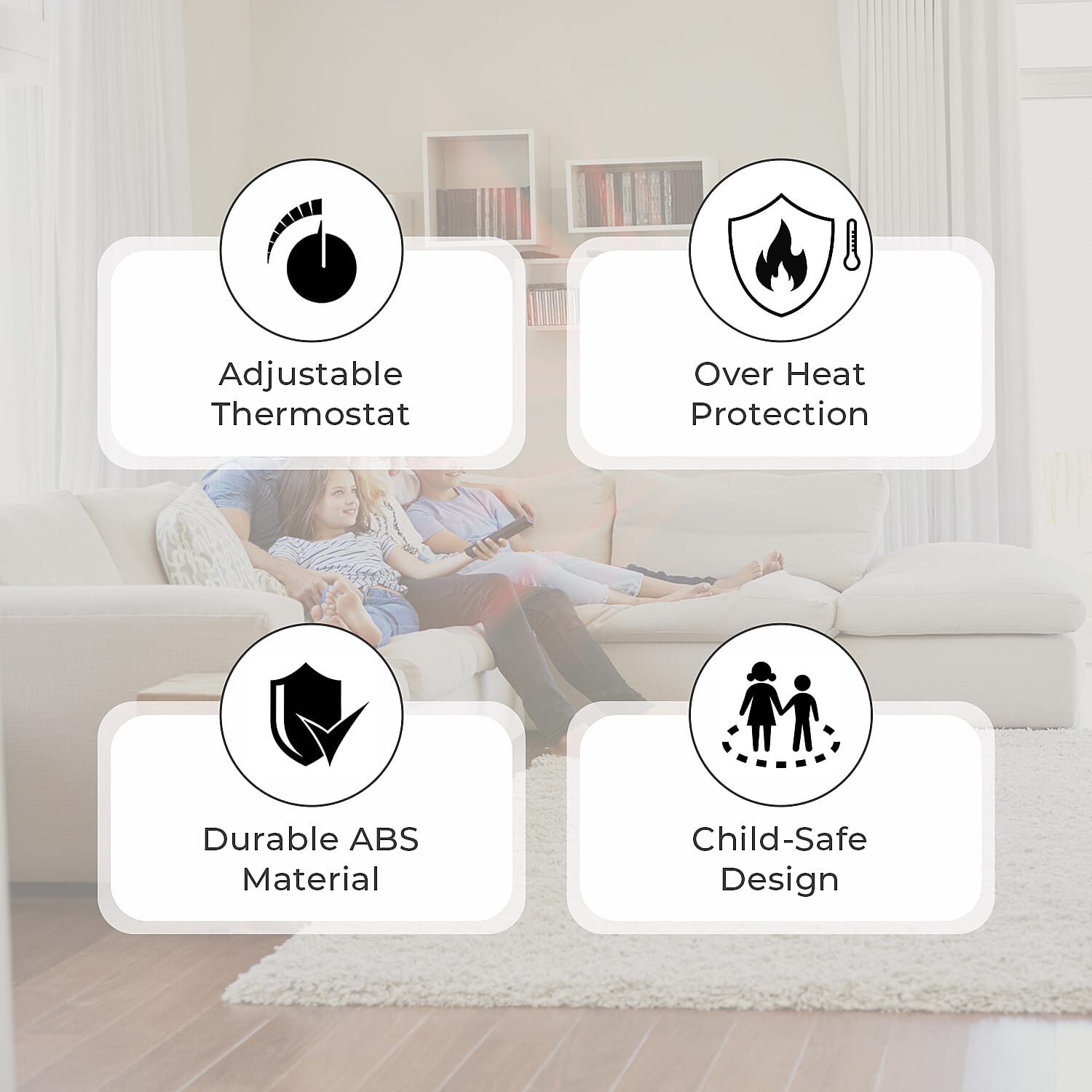 BARGAIN ALERT - Homesmart Ceramic Plug In Fan Heater with Temperature & Timer Control  (Power 400W) - Black