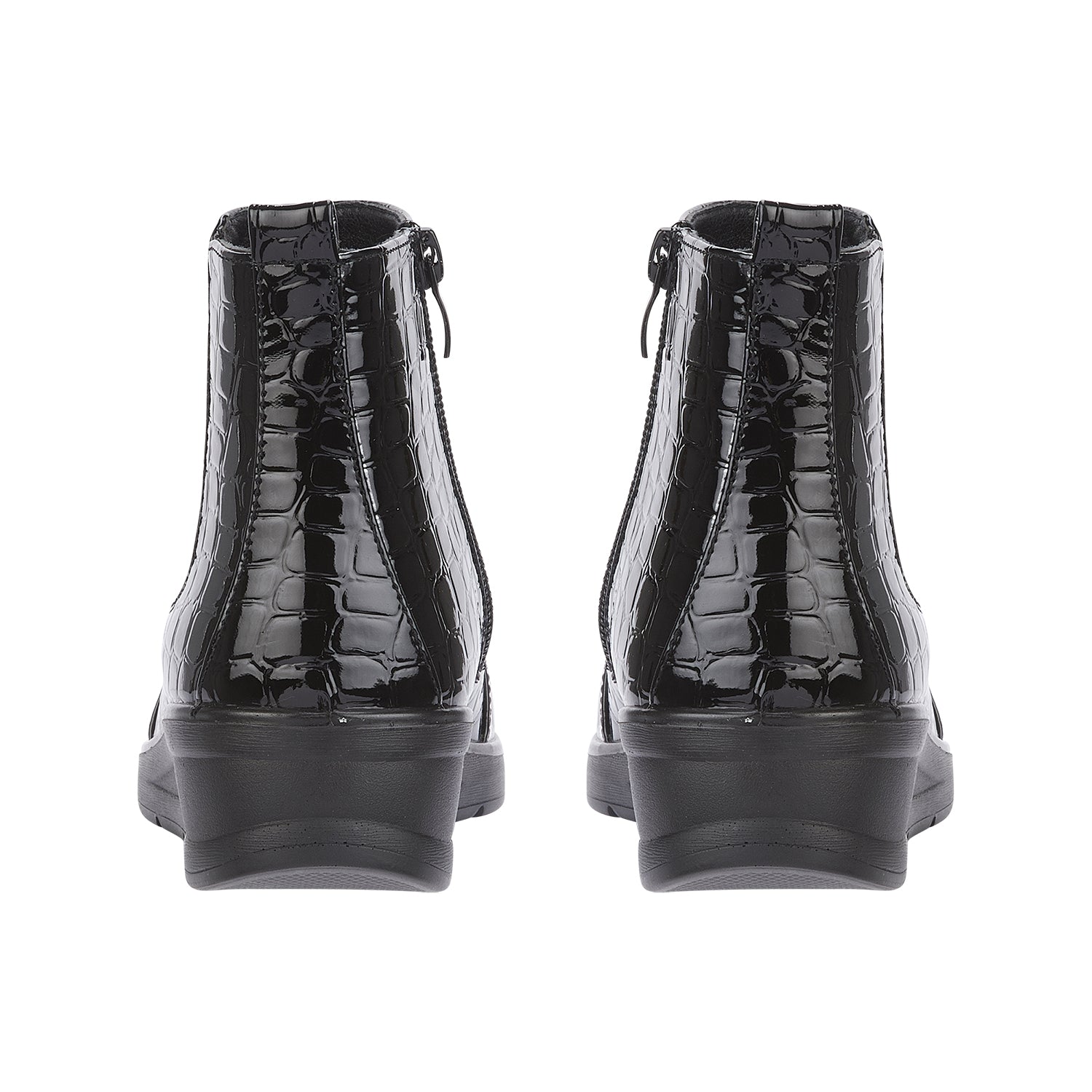 Bramble Ladies Boots (Size 4) - Black Croc_7929769_3
