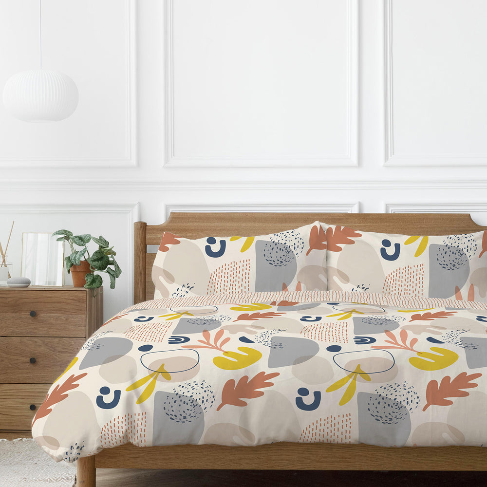 One Time Closeout - Copenhagen Home Anisa Abstract Pattern Duvet Cover Set (Size Single) - Terracotta_7930667