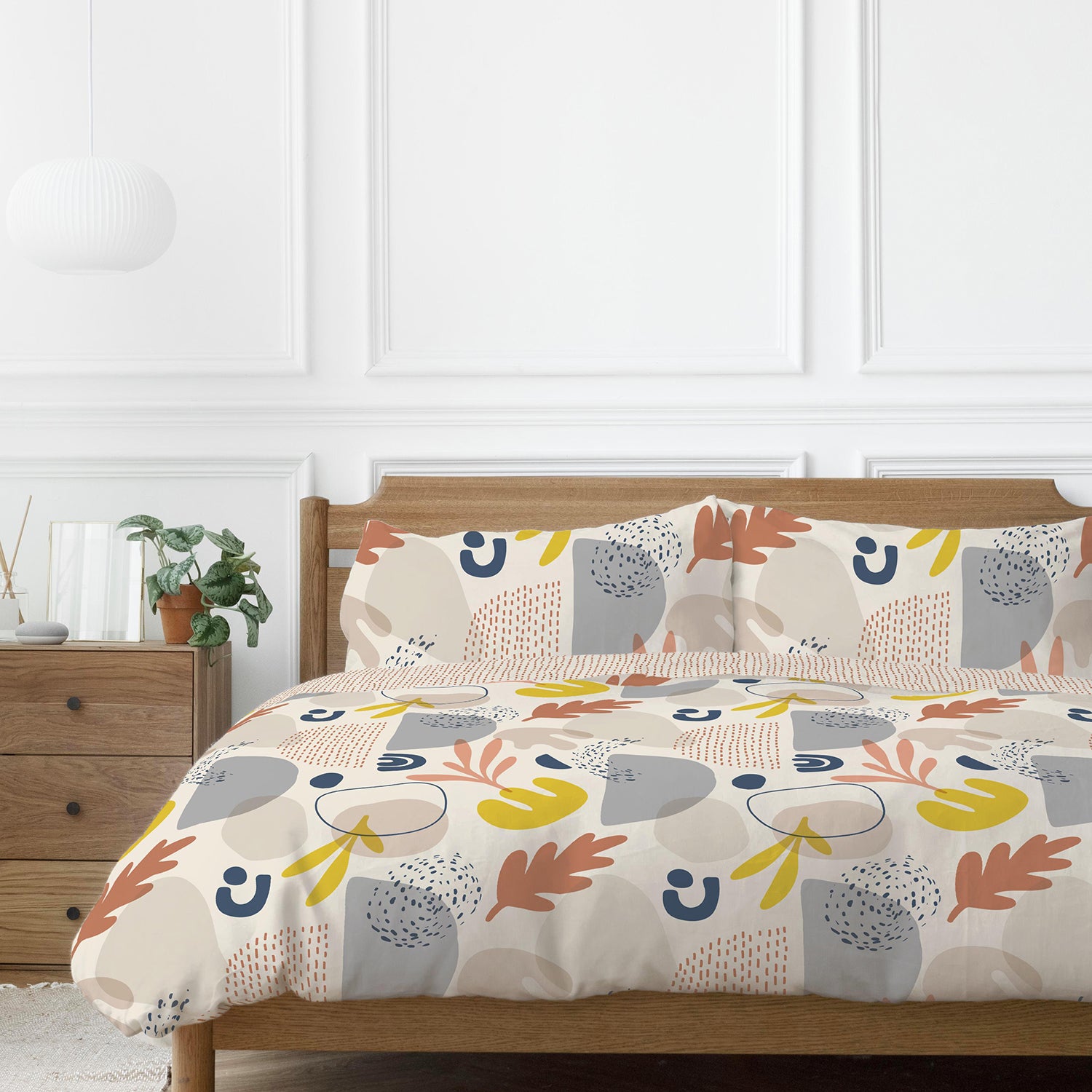 One Time Closeout - Copenhagen Home Anisa Abstract Pattern Duvet Cover Set (Size Single) - Terracotta_7930667