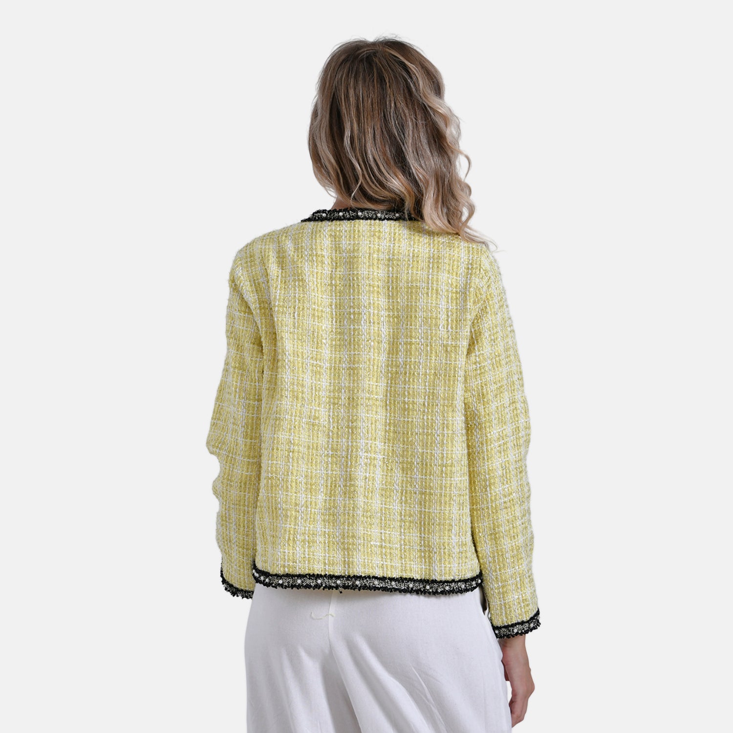 La Marey Classic Twill Jacket with Decorative Pockets (Size M, 12-14) - Yellow_7932568_2